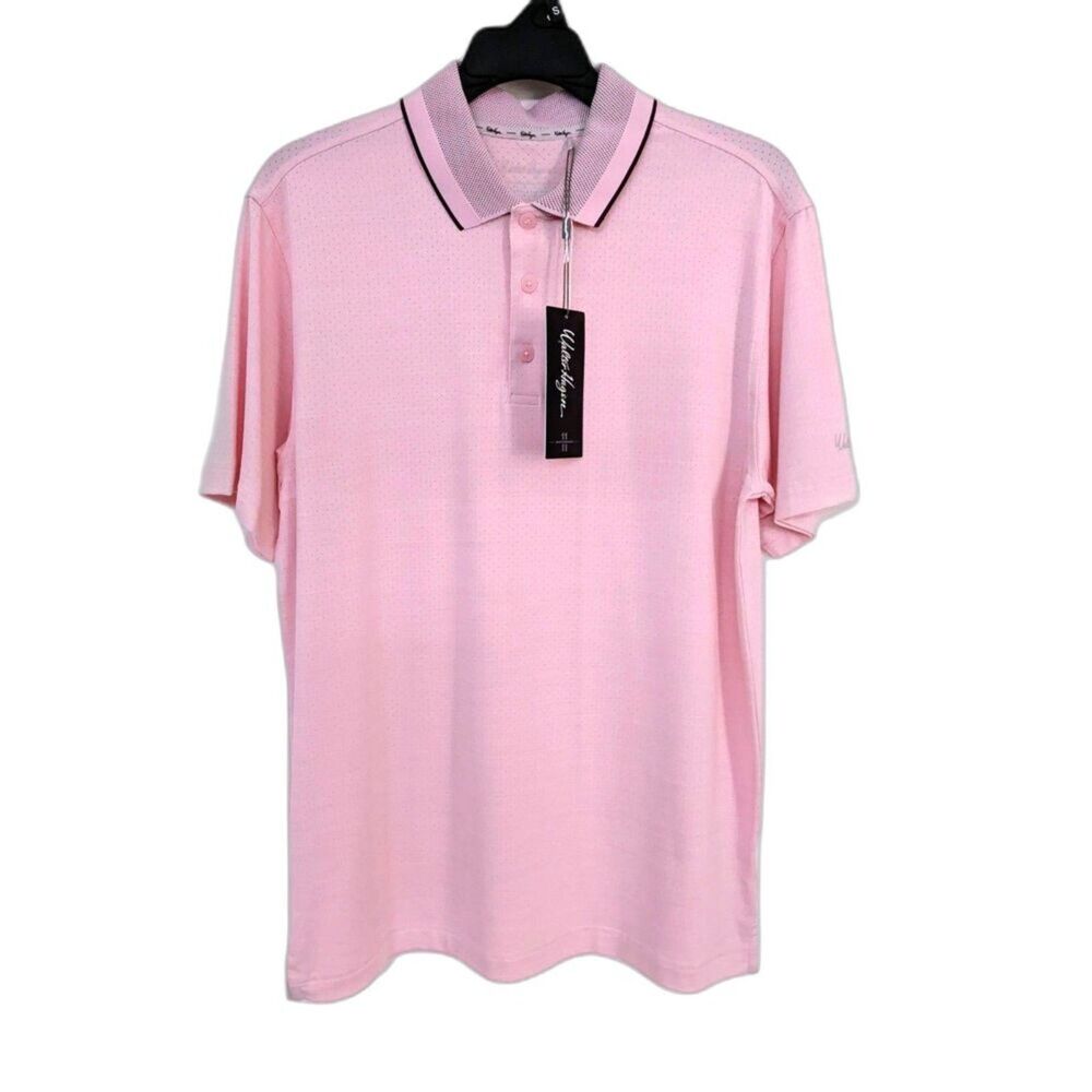 Walter Hagen NEW Men's Athletic Pink Short Sleeve Golf Polo Shirt XL